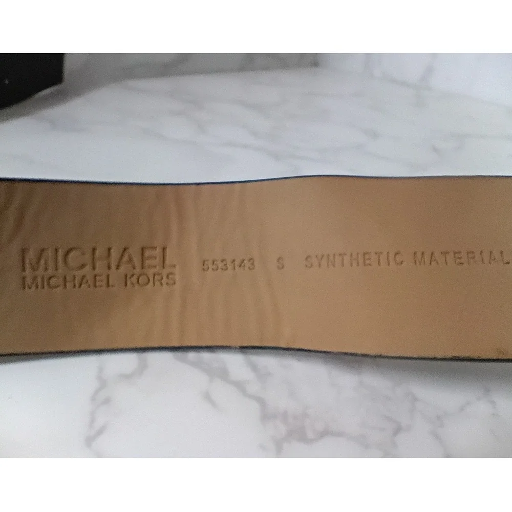 MICHAEL KORS Signature Logo Black Womens Belt - EUC - Size Small